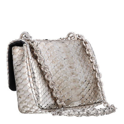 Tom Ford Metallic Snakeskin Natalia Shoulder Bag Silver 2 of 8