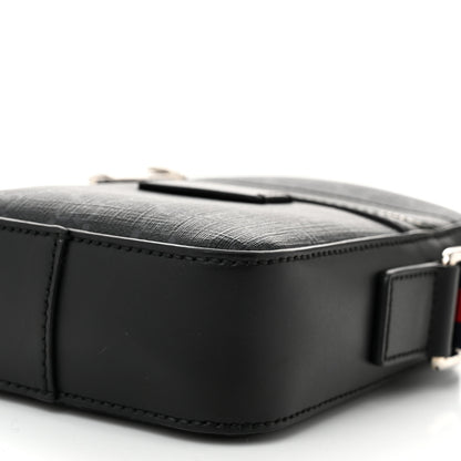 Gucci GG Supreme Monogram Appia Calfskin Web Small Camera Messenger Bag Black Grey 10 of 10