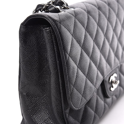 Chanel Caviar Quilted Jumbo Single Flap Black 14 of 17