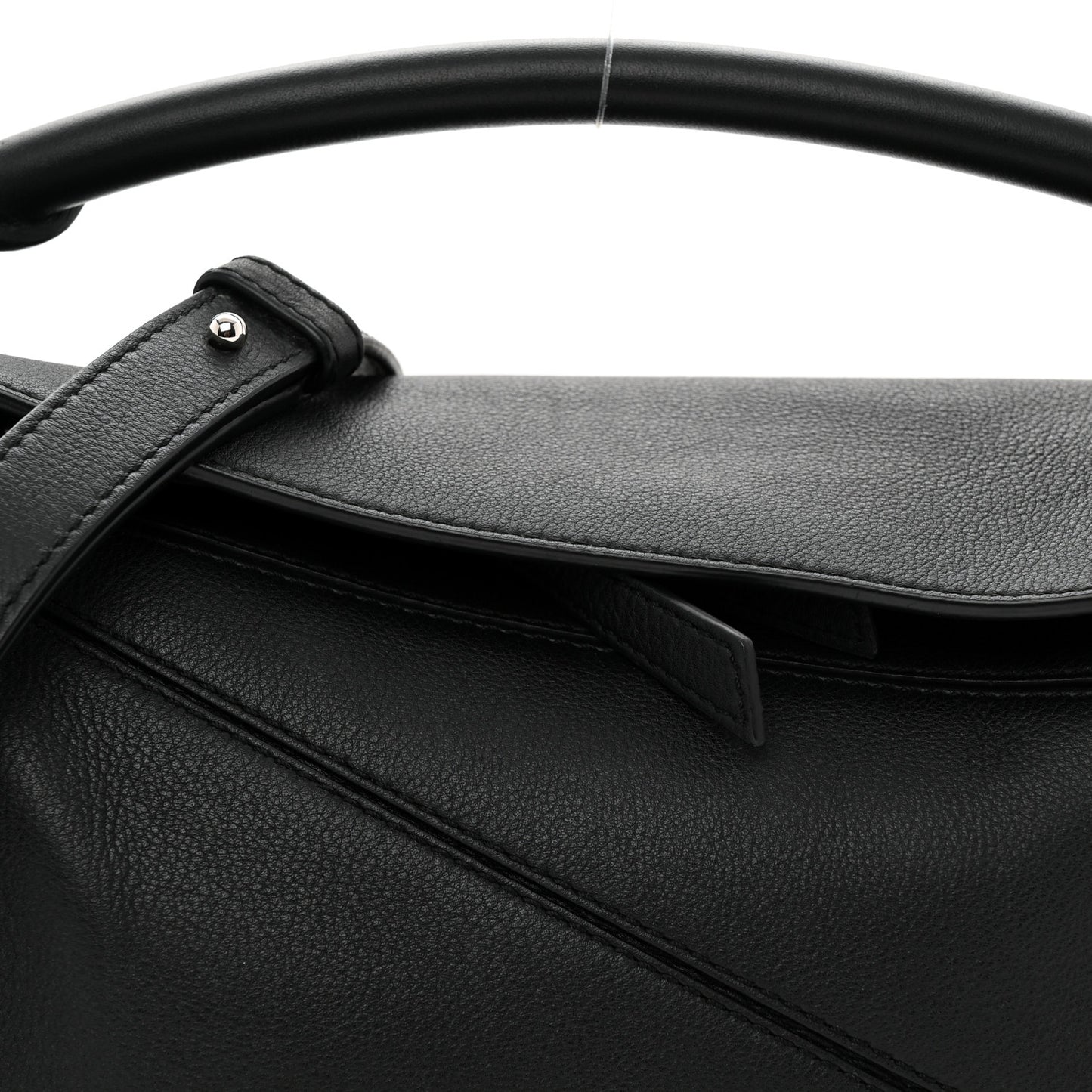 Calfskin Small Puzzle Bag Black