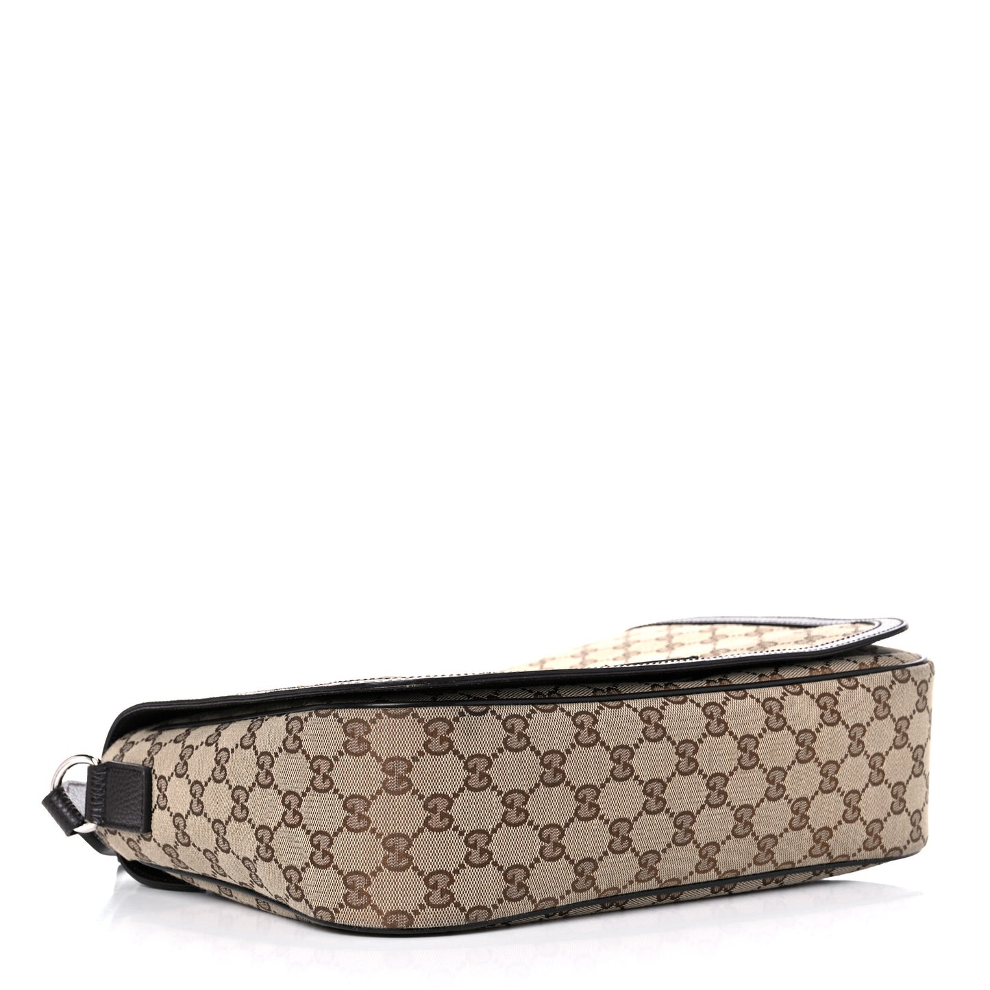 Monogram Large Flap Messenger Bag Beige Dark Brown