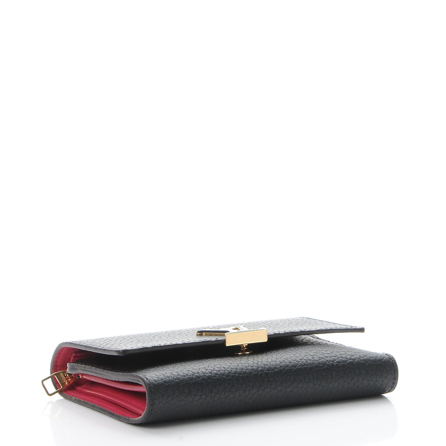 Taurillon Capucines Compact Wallet Black