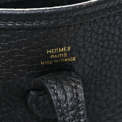 Hermes Taurillon Clemence Evelyne TPM Black 6 of 11