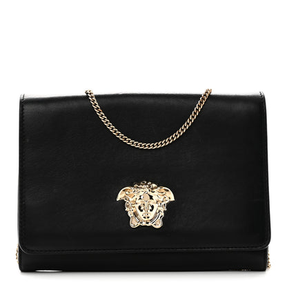 Versace Vitello Palazzo Medusa Evening Clutch Bag Black 1 of 9