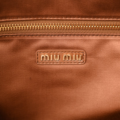 Miu Miu Soft Calf Softy Large Beau Top Handle Bag Cognac 6 of 9