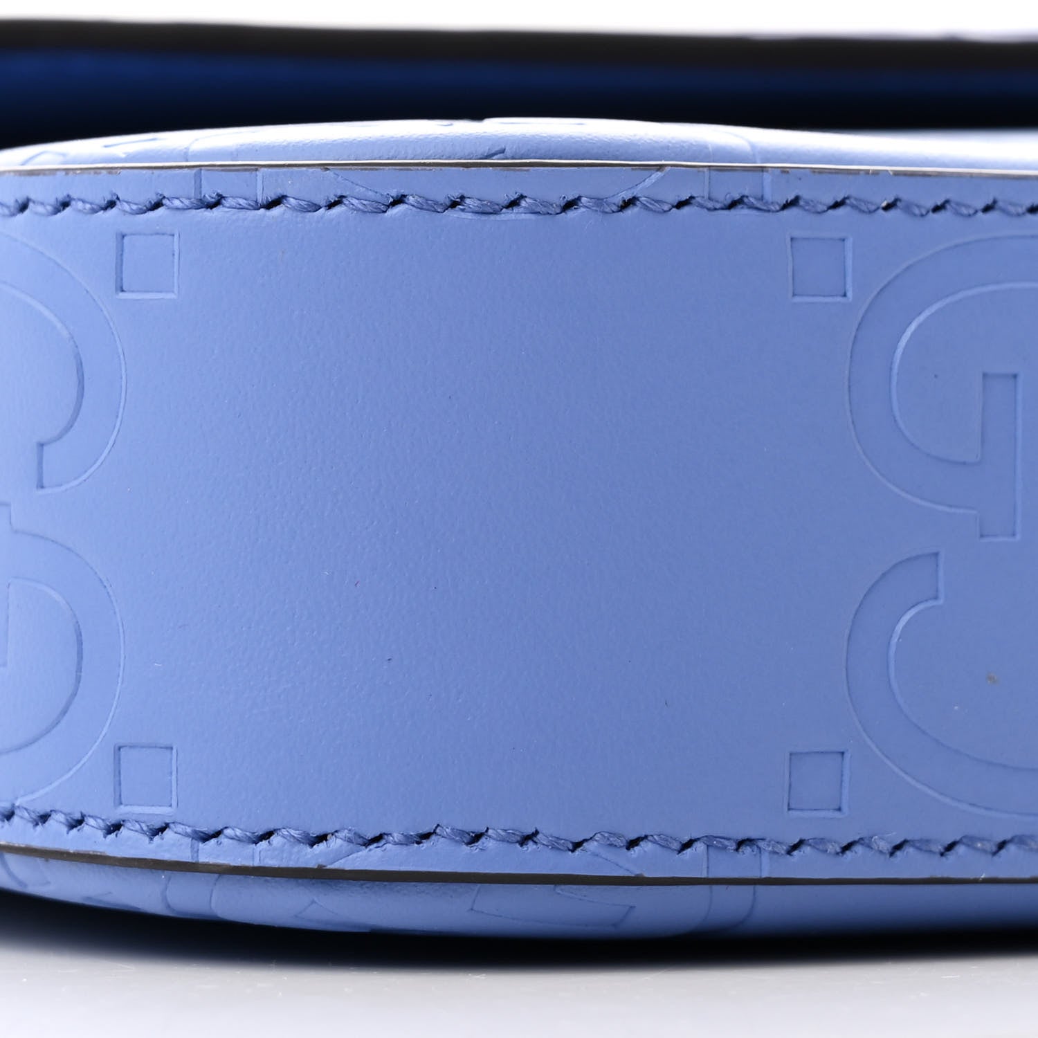 Gucci Calfskin GG Super Mini Shoulder Bag Blue 9 of 11