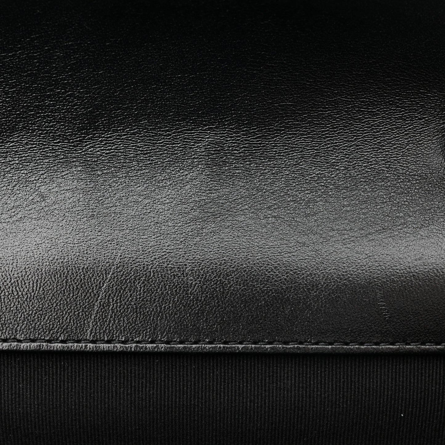 Shiny Lambskin Quilted Mini Flap Black
