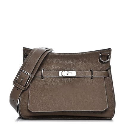 Hermes Taurillon Clemence Jypsiere 34 Etoupe 1 of 12