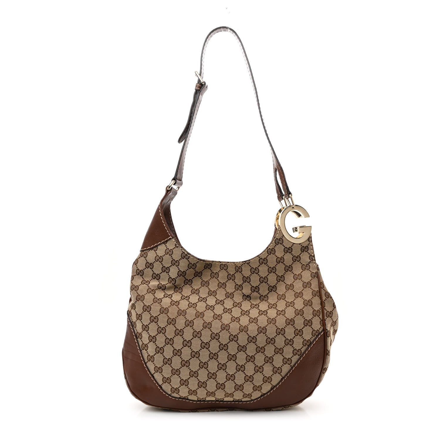 Gucci Monogram Medium Charlotte Hobo Brown 1 of 13