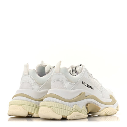 Balenciaga Fabric Mesh Womens Triple S Sneakers 36 White 5 of 10