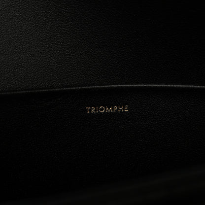 Celine Shiny Calfskin Medium Triomphe Black 7 of 10