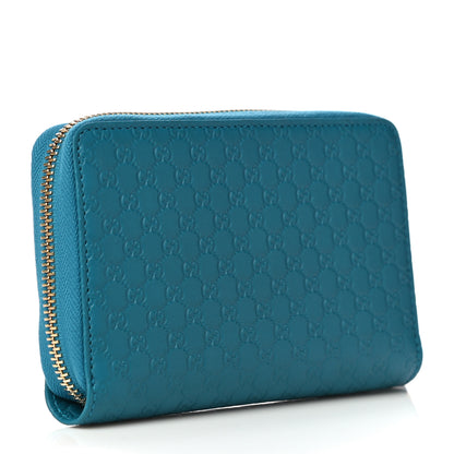 Gucci Microguccissima Zip Around Organizer Wallet Deep Cobalt 3 of 12