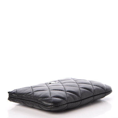 Chanel Lambskin Quilted Small Cosmetic Case Black 4 of 7