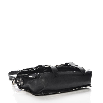 Proenza Schouler Jacquard Woodblock PS1 Tiny Satchel Black White 5 of 9