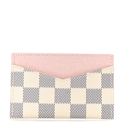 Louis Vuitton Damier Azur Daily Card Holder Rose Ballerine 1 of 6