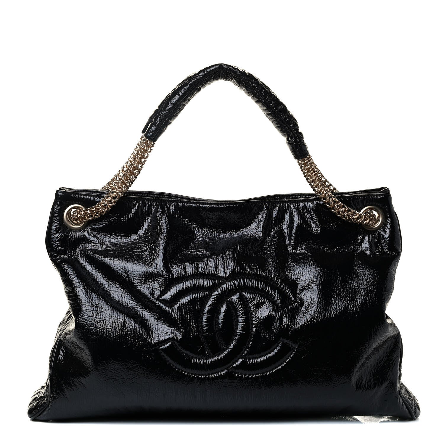 Chanel Vinyl Rodeo Tote Black 1 of 4