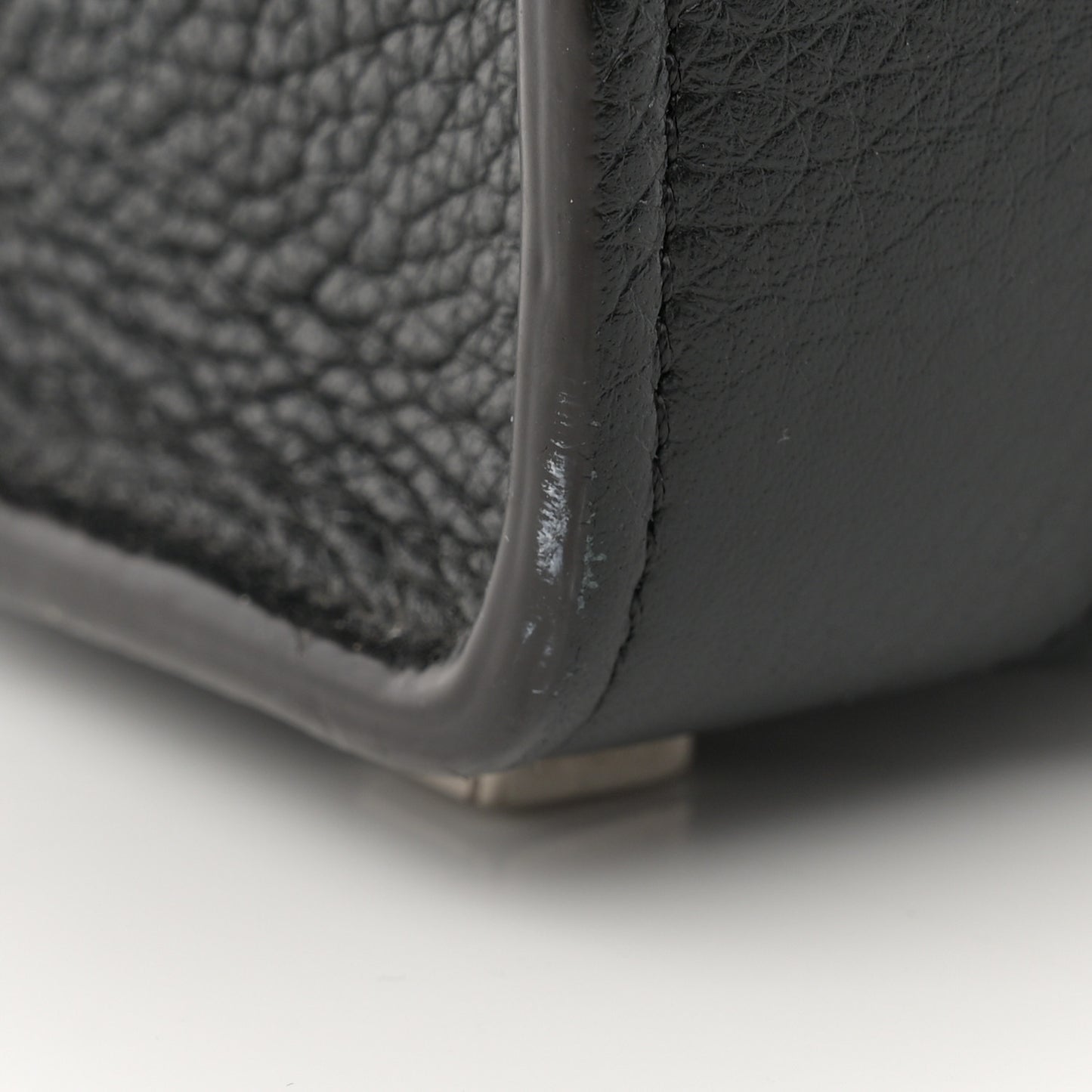 Drummed Calfskin Micro Luggage Black