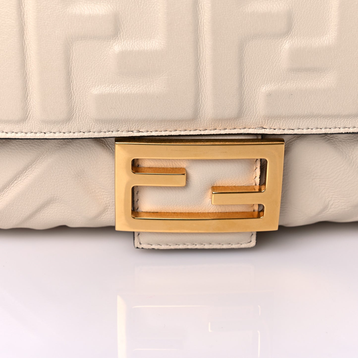 Nappa FF 1974 Embossed Baguette Camelia