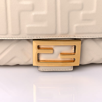 Fendi Nappa FF 1974 Embossed Baguette Camelia 12 of 13
