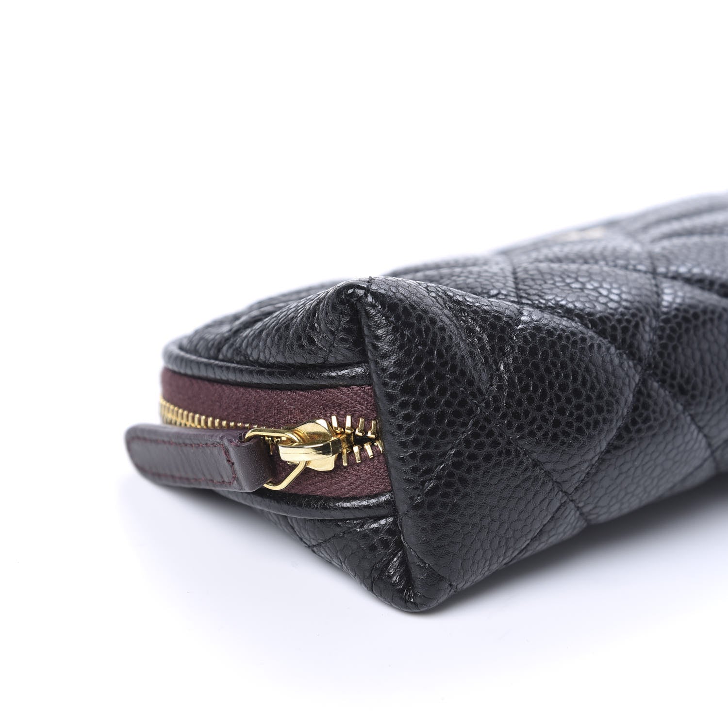 Chanel Caviar Quilted Long Cosmetic Case Black 8 of 9