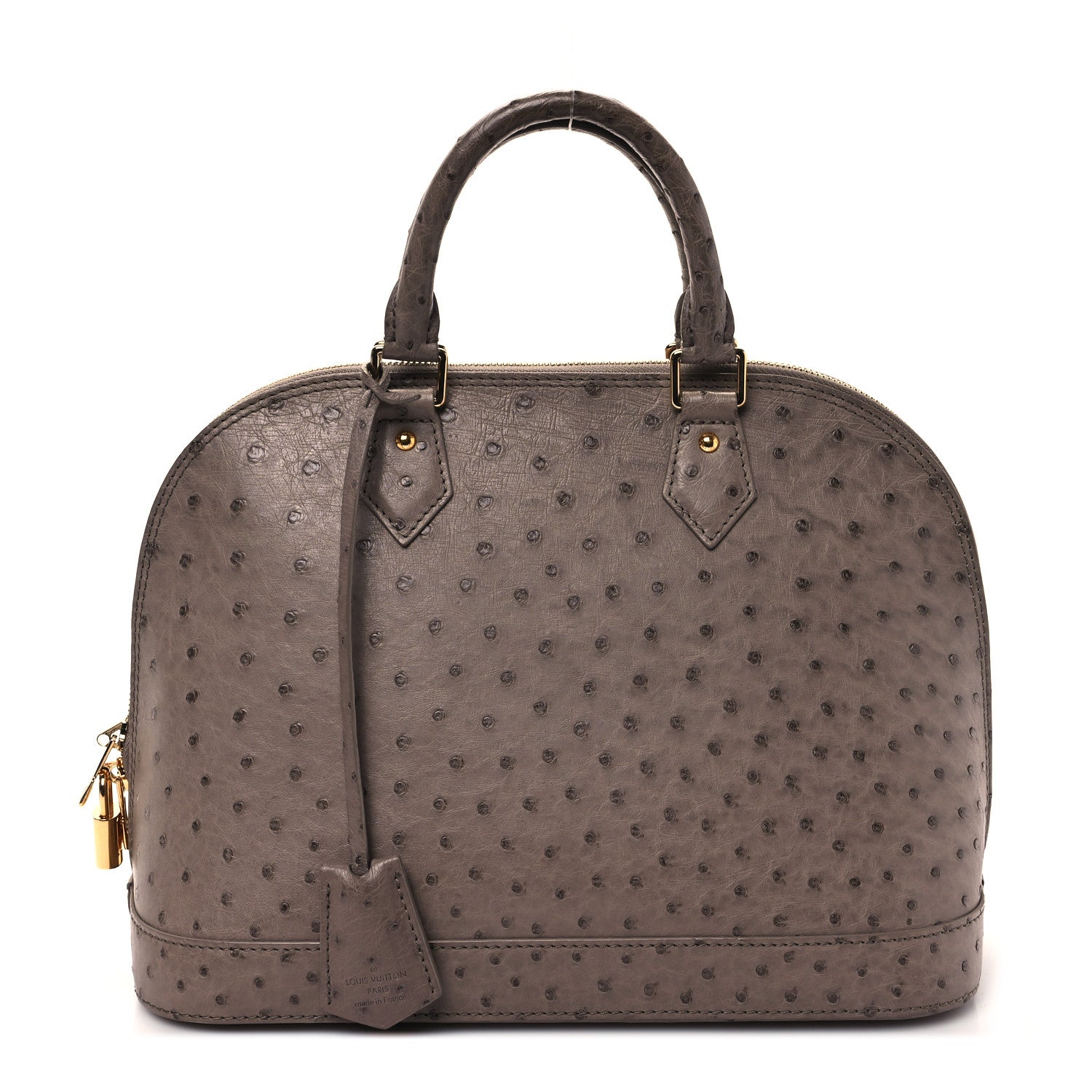 Louis Vuitton Ostrich Alma MM Gris 1 of 9