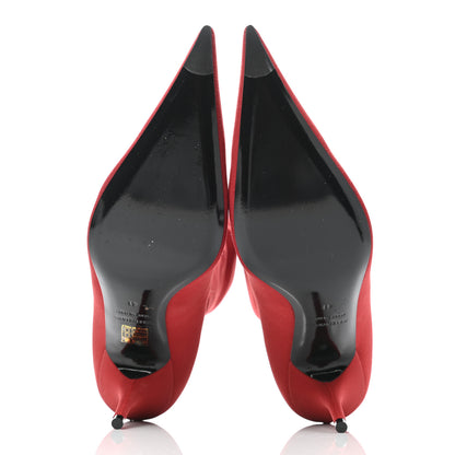 Balenciaga Jersey Crepe Extreme Pointed Toe Knife Booties 41 Rouge 5 of 8