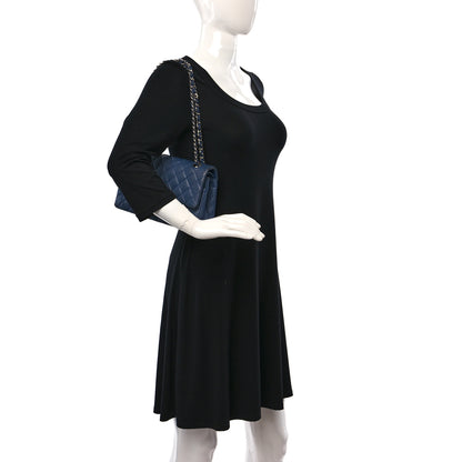 Chanel Lambskin Perforated Medium Double Flap Blue 2 of 11