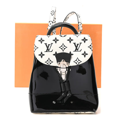 Louis Vuitton Patent Monogram Hot Springs Backpack Black White 9 of 9