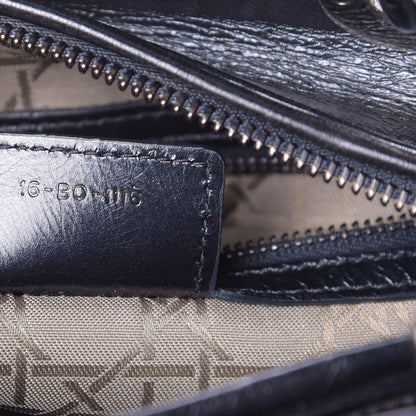 Christian Dior Metallic Lambskin Cannage Medium Lady Dior Navy Blue 7 of 11