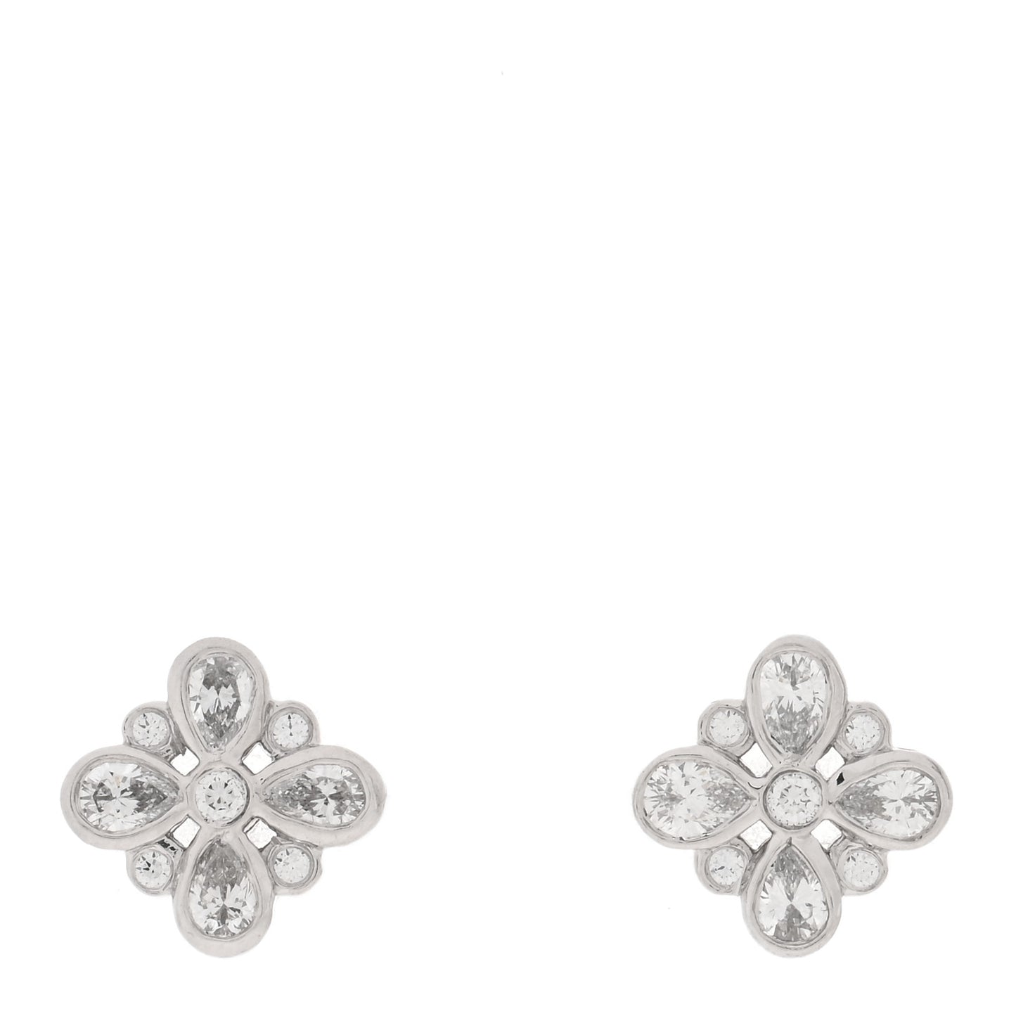 Platinum Diamond Enchant Stud Earrings
