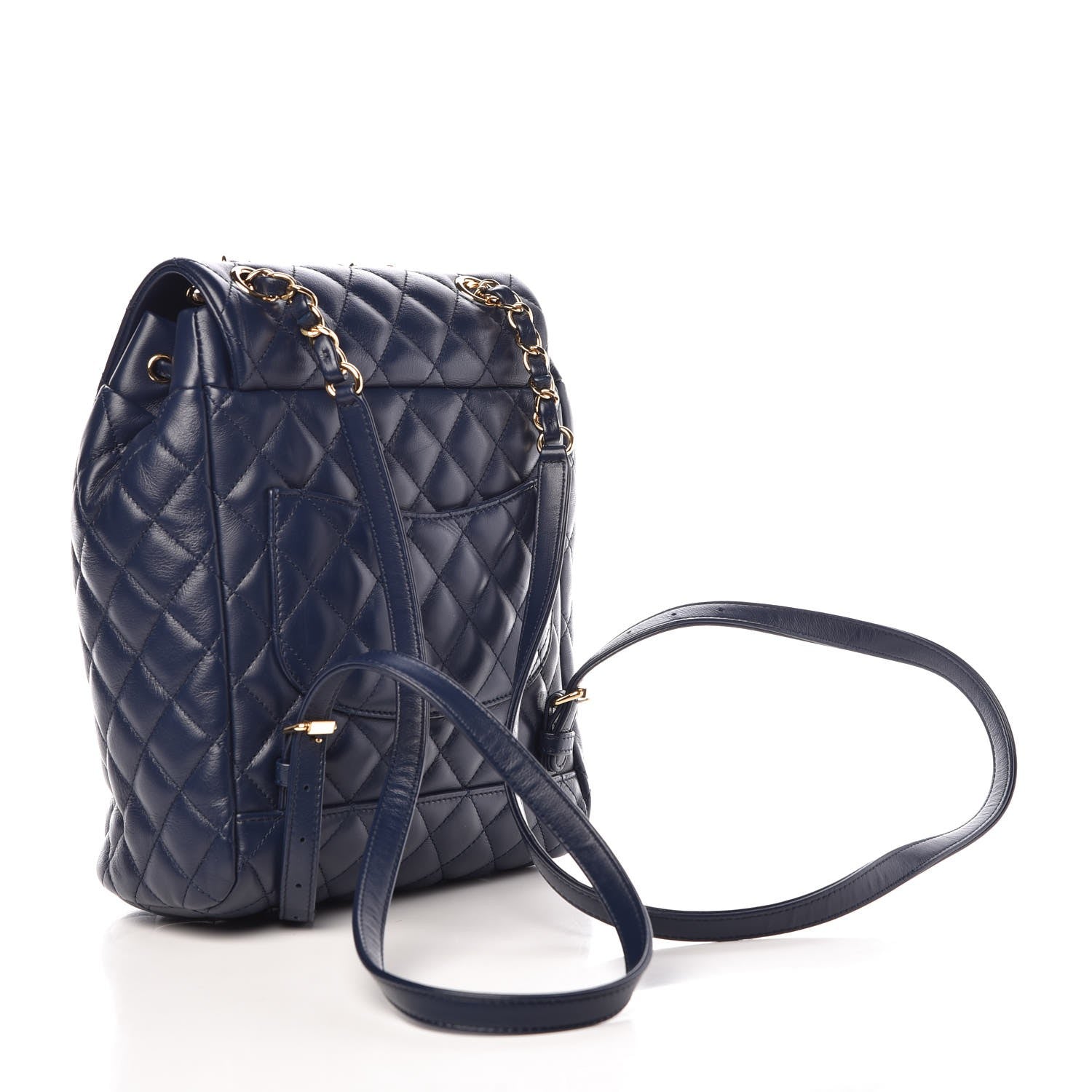 Chanel Calfskin Quilted Small Urban Spirit Backpack Blue 3 of 8