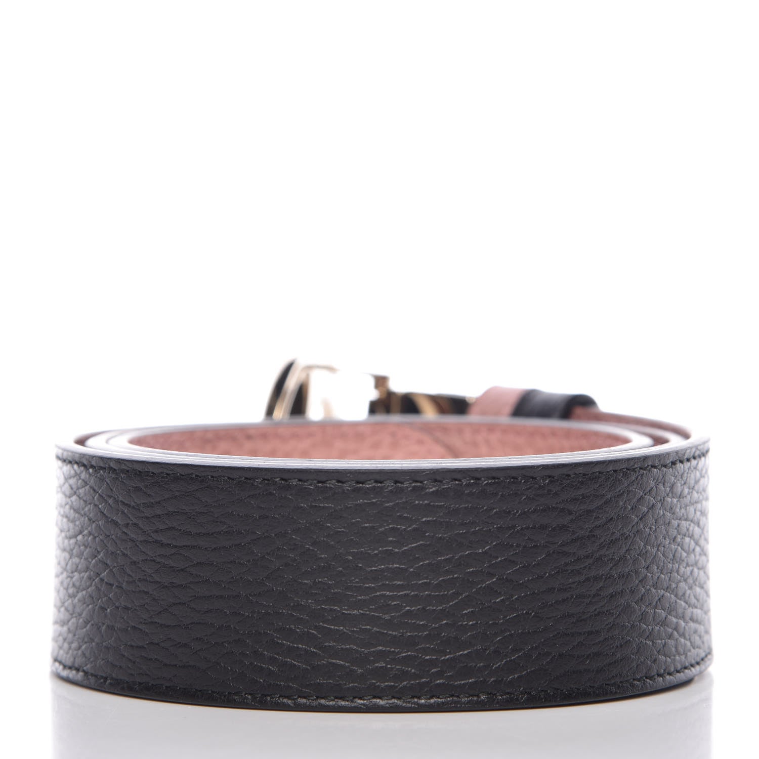 Gucci Calfskin 1973 Reversible Belt 90 36 Black Pink 6 of 10