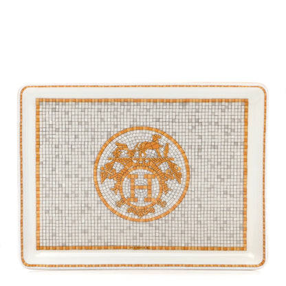 Hermes Porcelain Mosaique au 24 Gold Sushi Plate 1 of 6