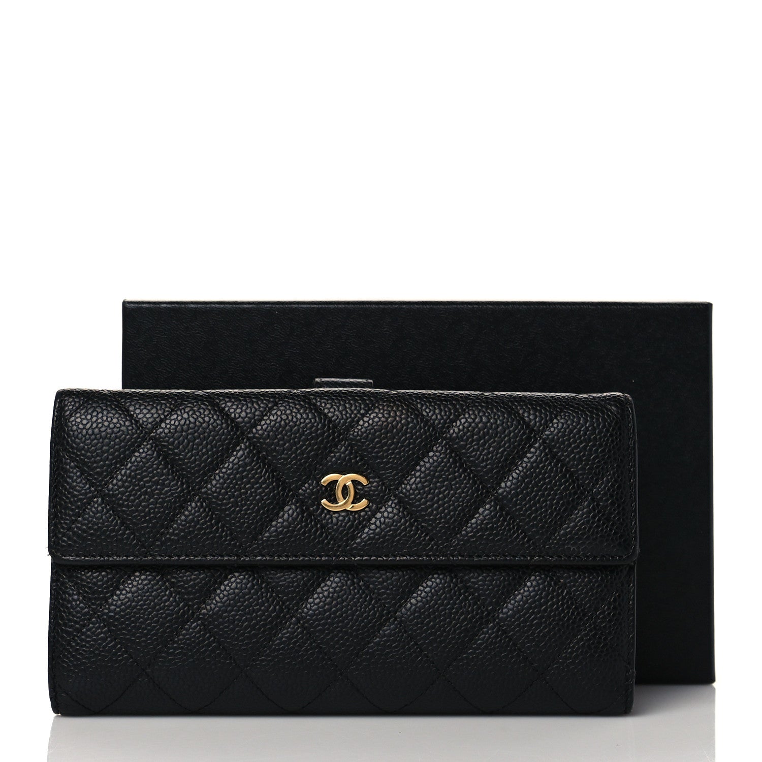 Chanel Caviar Quilted CC French Flap Wallet Black 11 of 11