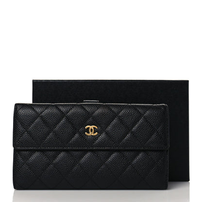 Chanel Caviar Quilted CC French Flap Wallet Black 11 of 11