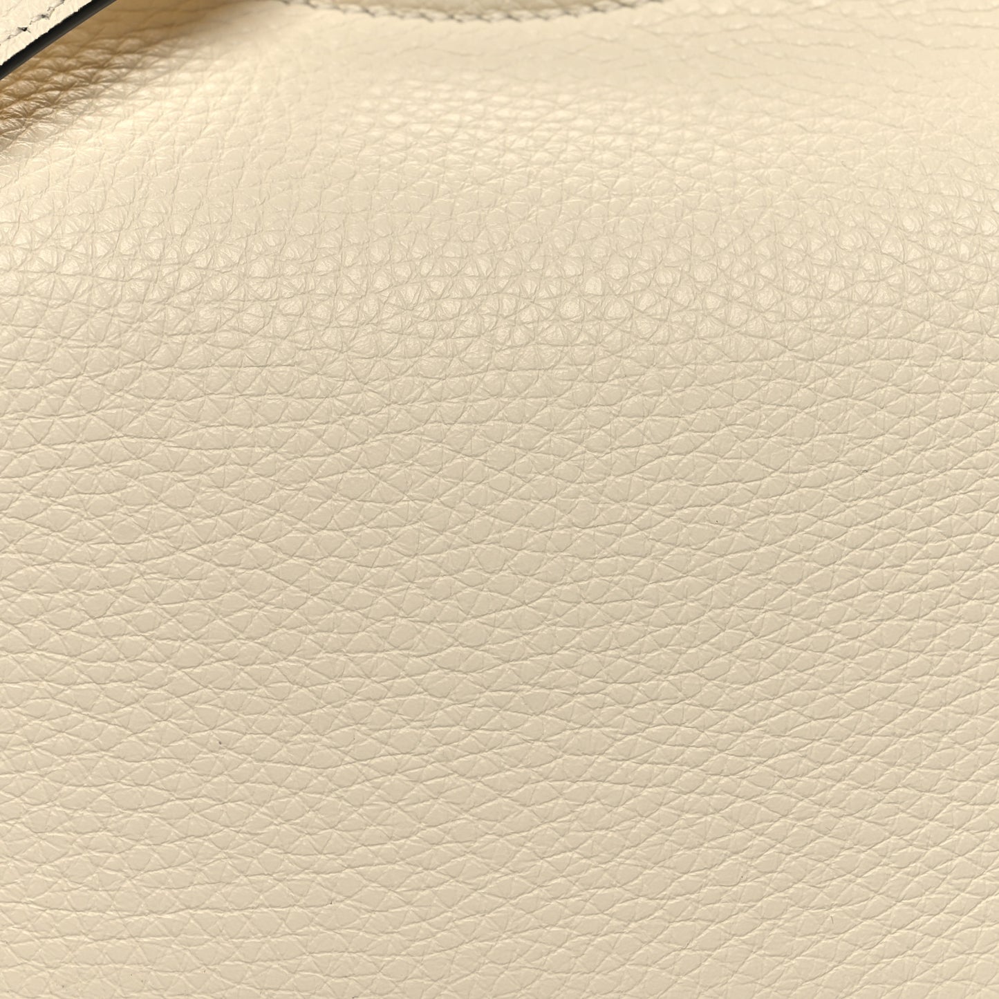 Grainy Calfskin Small Vlogo Moon Hobo Bag Ivory