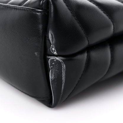 Saint Laurent Calfskin Y Quilted Monogram Monochrome Small Loulou Chain Satchel Black 19 of 21