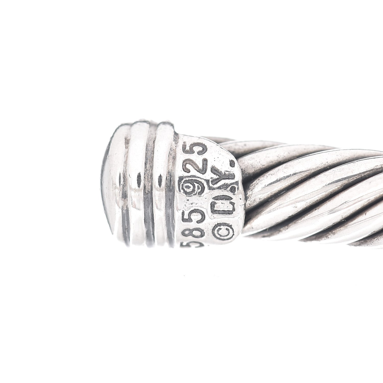 David Yurman Sterling Silver 14K Yellow Gold 5mm Station Cable Bracelet 5 of 5