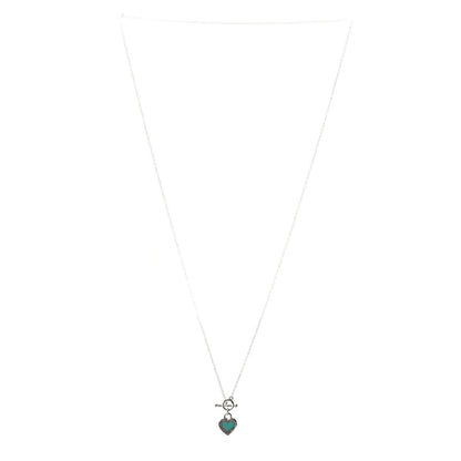 Tiffany Sterling Silver Enamel Return to Tiffany Love Heart Necklace Blue 3 of 5