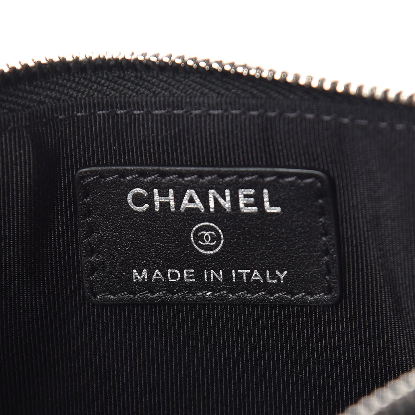 Caviar Quilted Classic Zip Pouch Black