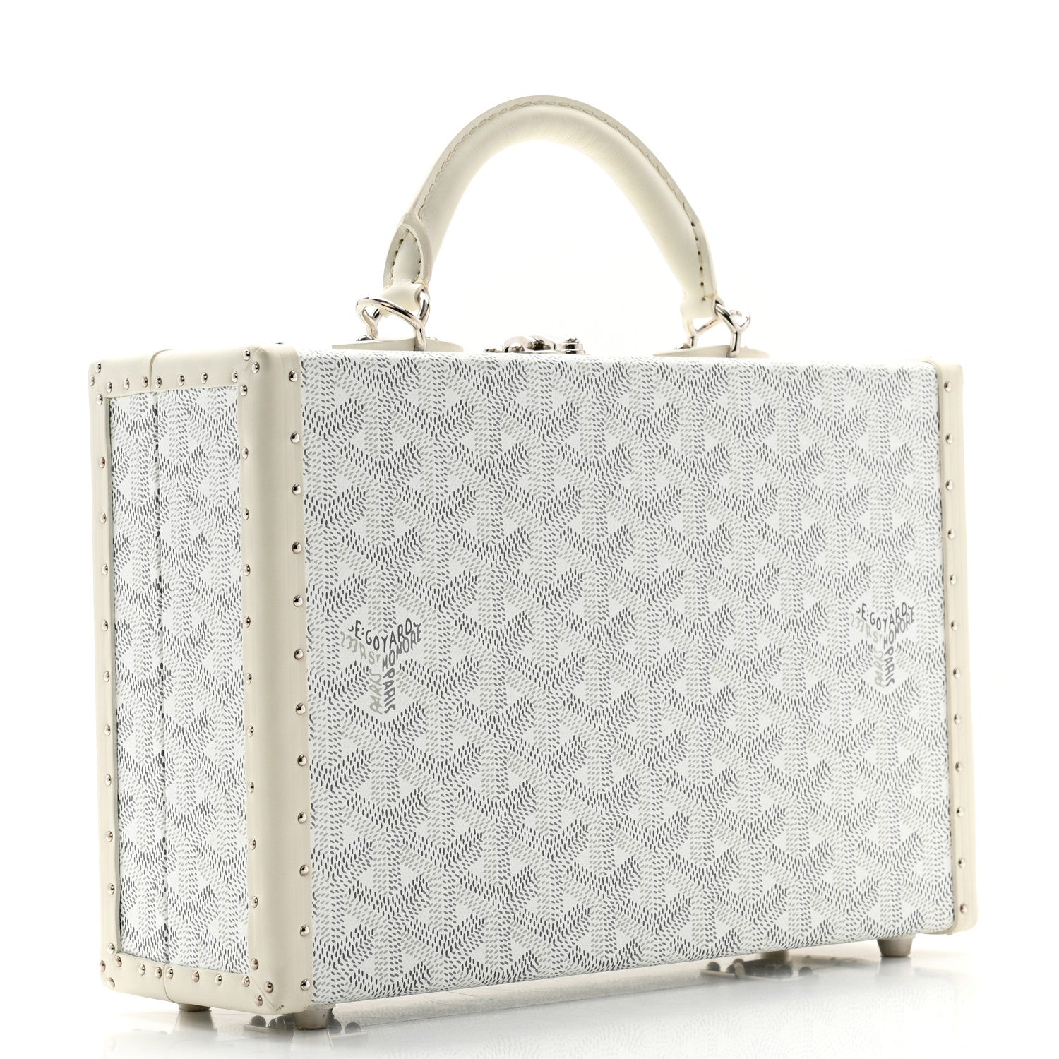 Goyard Goyardine Grand Hotel Trunk White 3 of 12