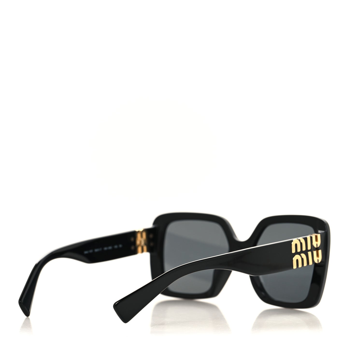 Acetate Rectangle Sunglasses SMU 10Y Black