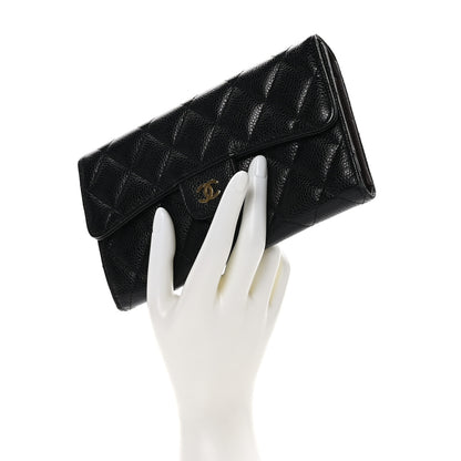 Chanel Caviar Quilted Large Flap Wallet Black 2 of 11