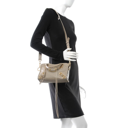 Balenciaga Chevre Gold Metallic Edge Hardware Mini City Beige Dune Argille 2 of 8