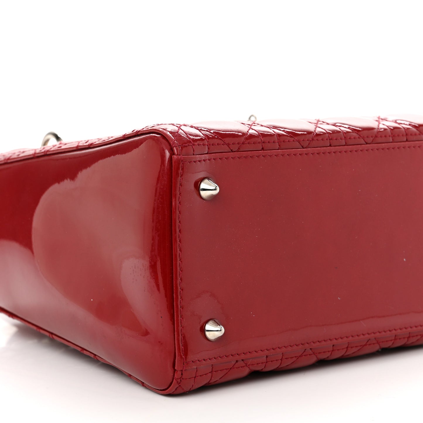 Patent Cannage Medium Lady Dior Red