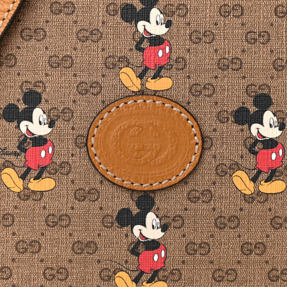 Gucci X DISNEY Mini Vintage GG Supreme Monogram Mickey Mouse Round Shoulder Bag Beige Vintage Sun Oil 9 of 11