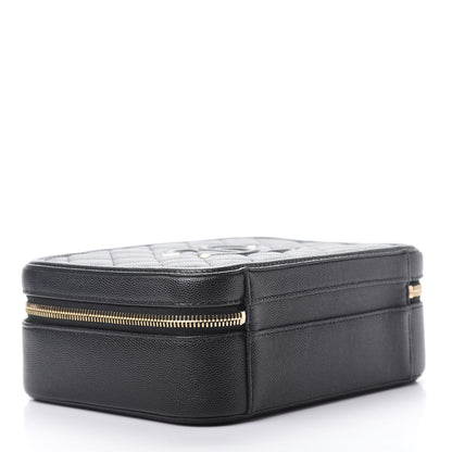 Chanel Caviar Quilted Medium CC Filigree Vanity Case Black 4 of 12