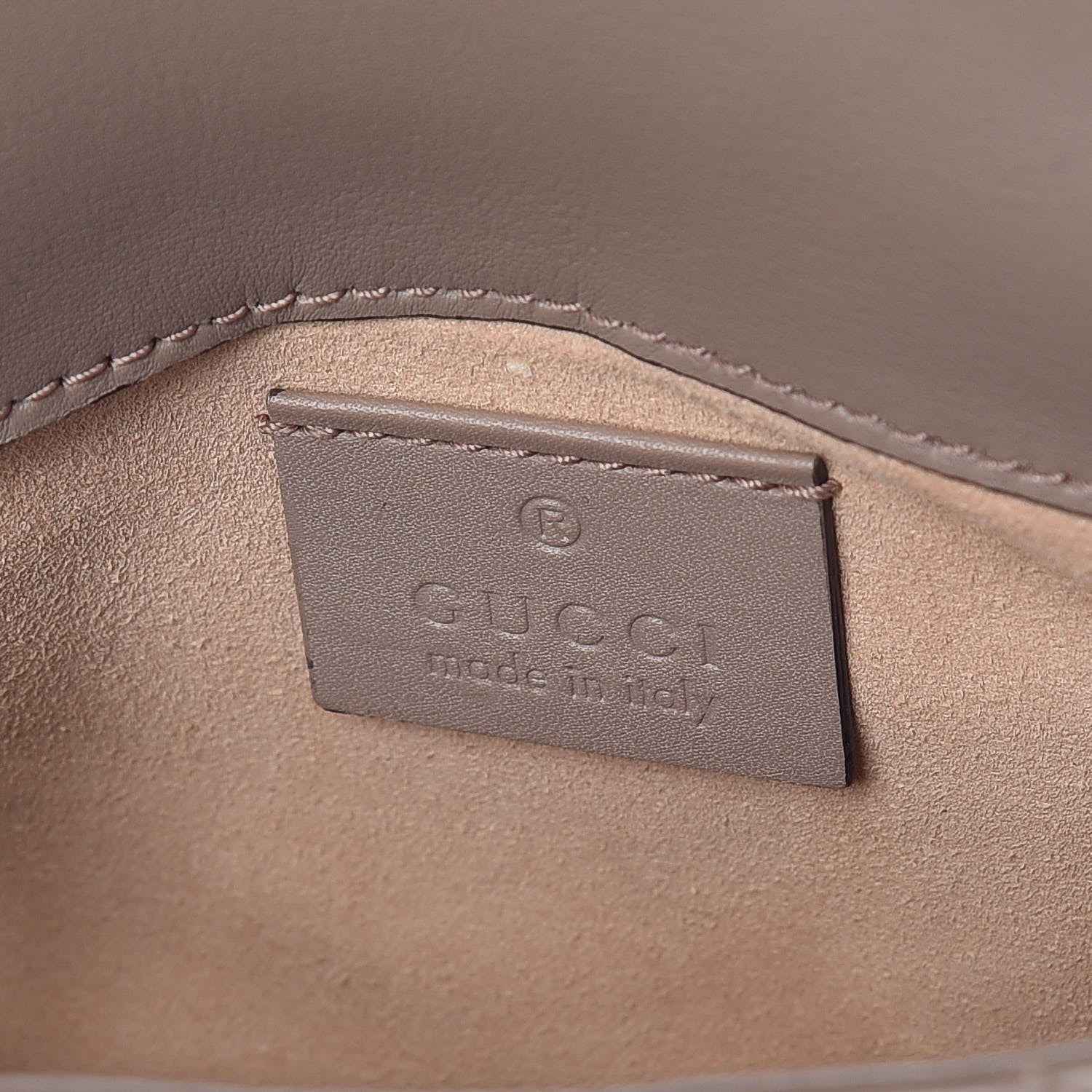 Gucci Calfskin Matelasse Super Mini GG Marmont Shoulder Bag Porcelain Rose 8 of 10