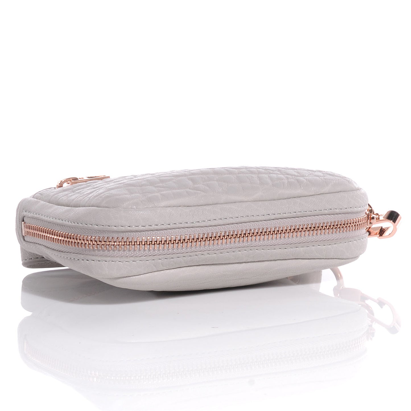 Pebbled Dumbo Leather Large Fumo Clutch Lilac