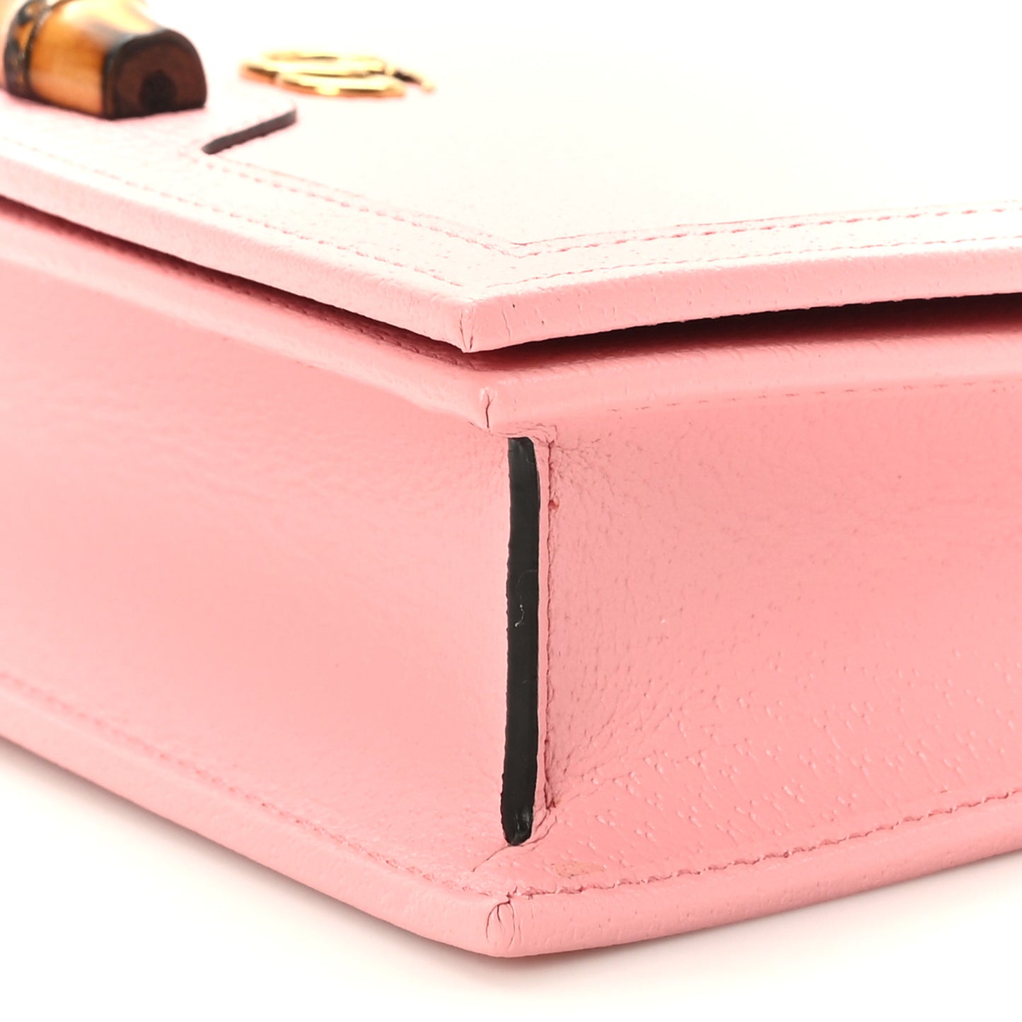 Textured Dollar Calfskin Mini Diana Chain Bag Wild Rose
